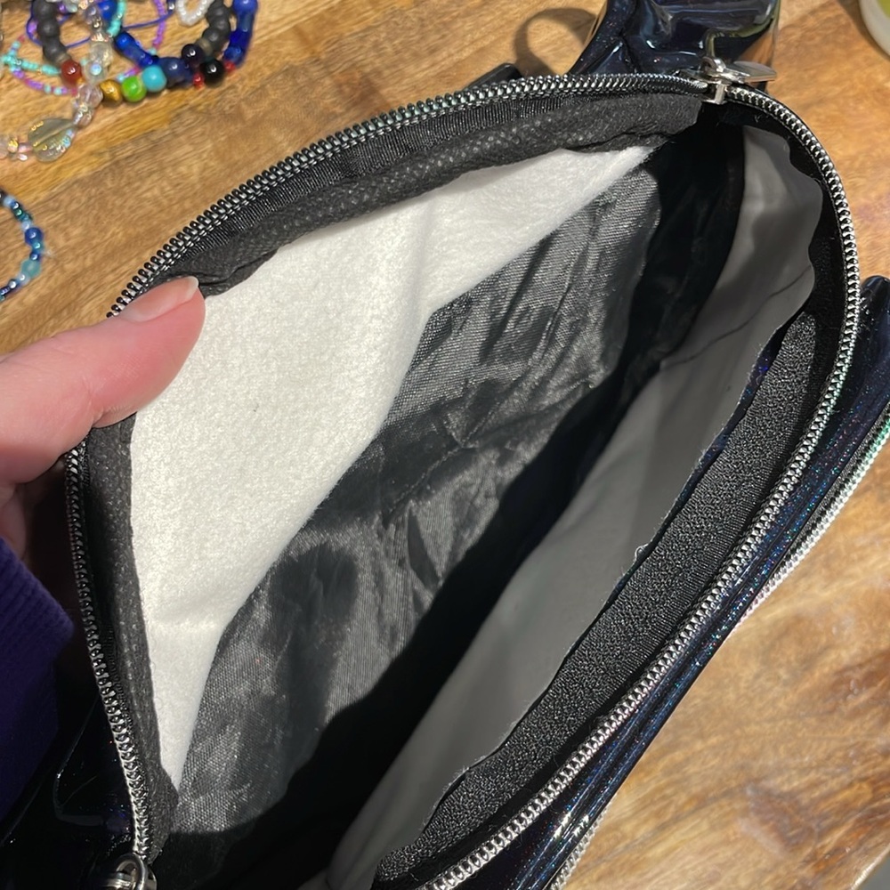 Black Holographic Rainbow Fanny Pack - Picture 5 of 6